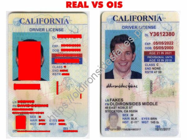 California Driver License (Old CA U21) - OldIronsidesFakes PH