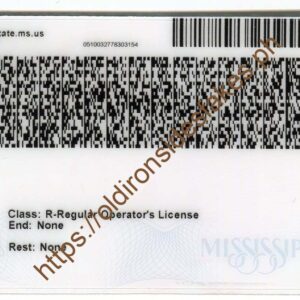 Mississippi Driver License (MS U21) | old ironside fake