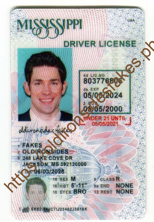 Mississippi Driver License (MS U21) - OldIronsidesFakes PH